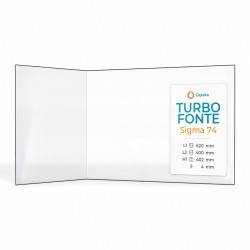 Turbo Fonte SIGMA 74 Glas - Gefaltet Kaminglas für Kaminofen