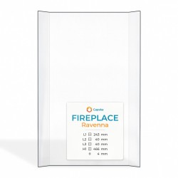 Vitre Fireplace RAVENNA - Verre Prismatique pour insert