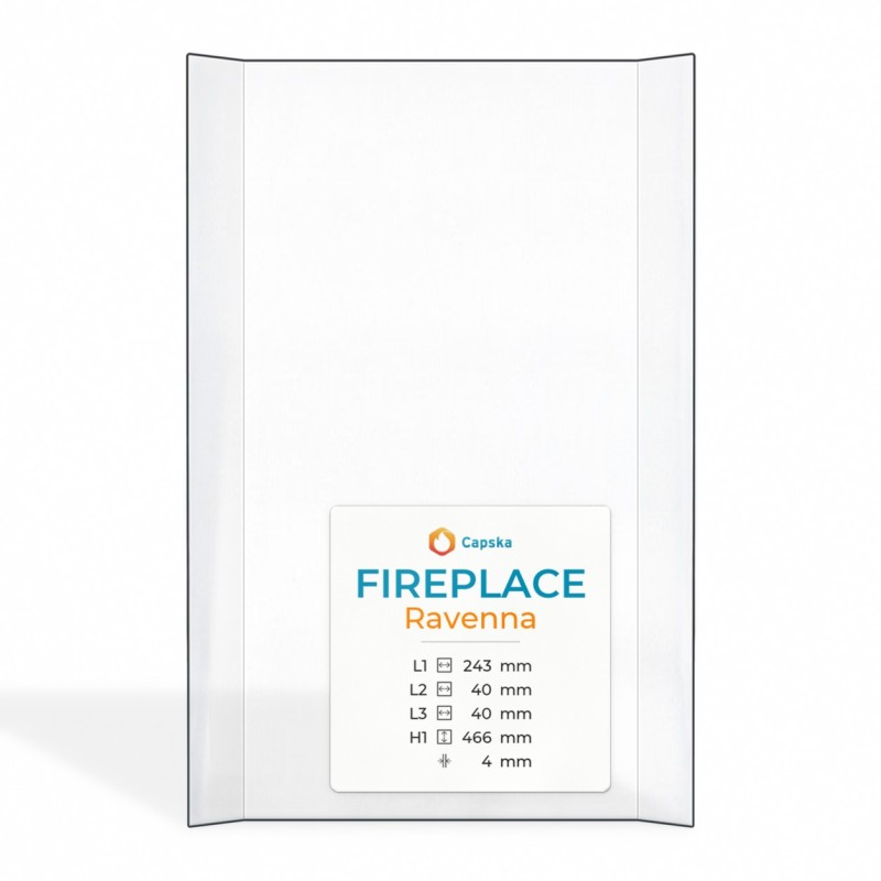 Vitre Fireplace RAVENNA - Verre Prismatique pour insert