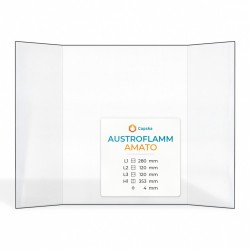 Austroflamm AMATO Glass - Prismatic glass panel for wood burning stove