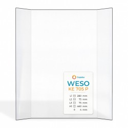Weso KE 705 P Glas - Prismatisch Kaminglas für Kaminofen
