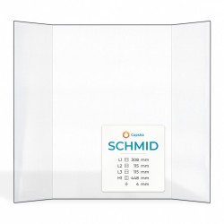 Vitre Schmid  (115+308+115)X448 - Verre Prismatique pour insert