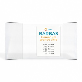 Vetro Barbas HAMAR LUX GRANDE VITRE - Vetro Prismatico per stufa a legna