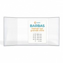 Barbas HAMAR LUX GRANDE VITRE Glass - Prismatic glass panel for wood burning stove