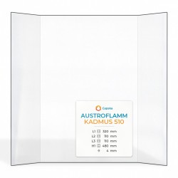 Austroflamm KADMUS 510 Glass - Prismatic glass panel for wood burning stove