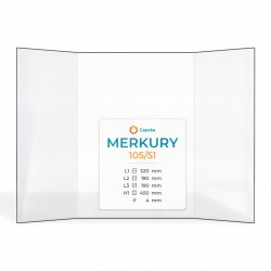 Vitre Merkury 105/51 - Verre Prismatique pour poêle à bois