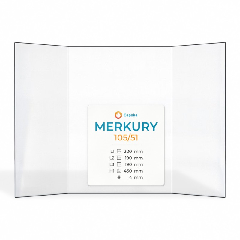 Vitre Merkury 105/51 - Verre Prismatique pour poêle à bois