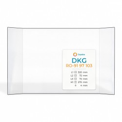 Vitre Dkg RO-91 97 103 - Verre Prismatique pour poêle à bois