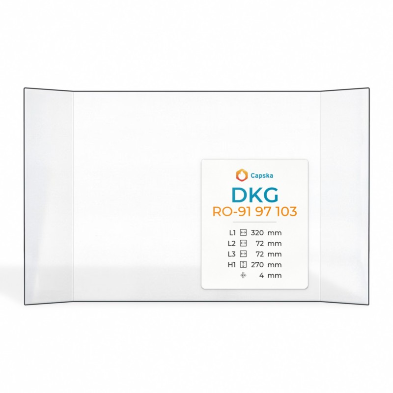 Vitre Dkg RO-91 97 103 - Verre Prismatique pour poêle à bois