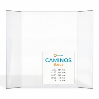 Verre de cheminée CAMINOS BARCA - Verre en prismes pour poêle à bois