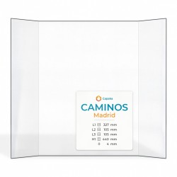Caminos MADRID Glass - Prismatic glass panel for wood burning stove