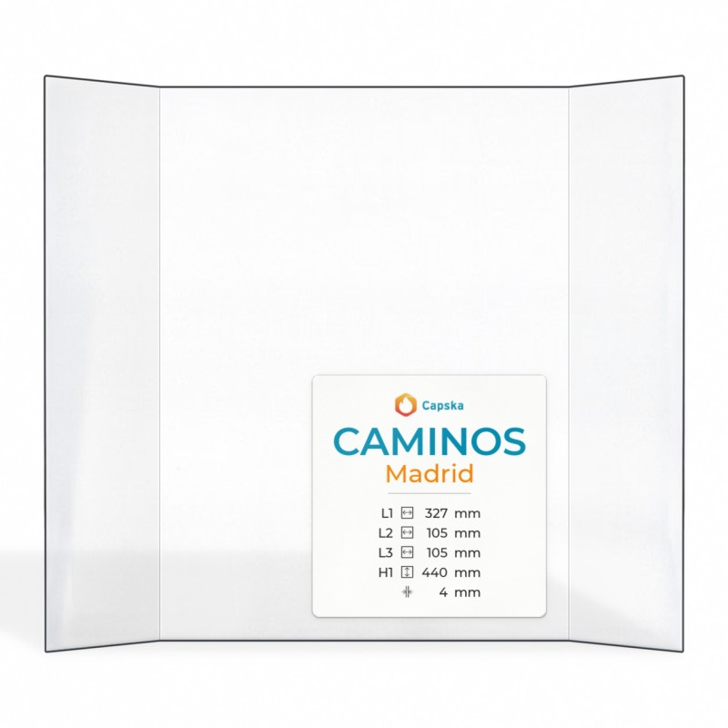 Vetro Caminos Madrid Prismatico per Stufa a Legna
