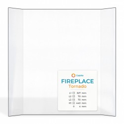 Fireplace TORNADO Glas - Prismatisch Kaminglas für Kaminofen