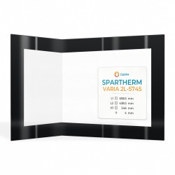 Spartherm VARIA 2L-5745 Glass - Folded Screen-printed glass panel for fireplace insert