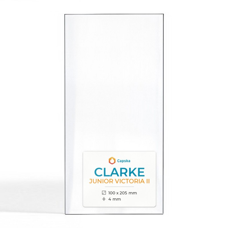 Clarke JUNIOR VICTORIA II Glas - Rechteck Kaminglas für Kaminofen