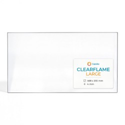 Clearflame LARGE Glas - Rechteck Kaminglas für Kaminofen
