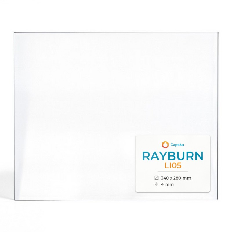 Rayburn LI05 Glas - Rechteck Kaminglas für Kaminofen