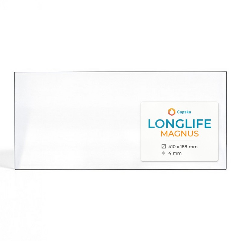 Vitre Longlife MAGNUS - Verre Rectangle pour poêle à bois