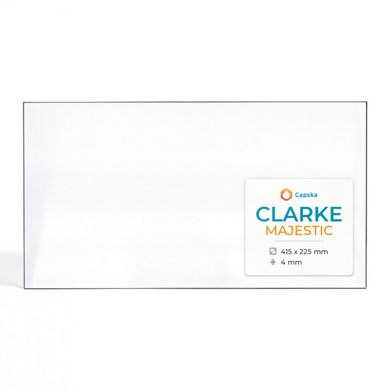 Vitre Clarke MAJESTIC - Verre Rectangle pour poêle à bois