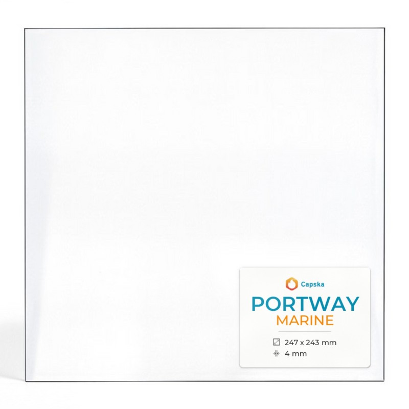 Vitre Portway MARINE - Verre Rectangle pour poêle à bois