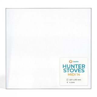 Vitre Hunter MIDI 14 - Verre Rectangle pour poêle à bois