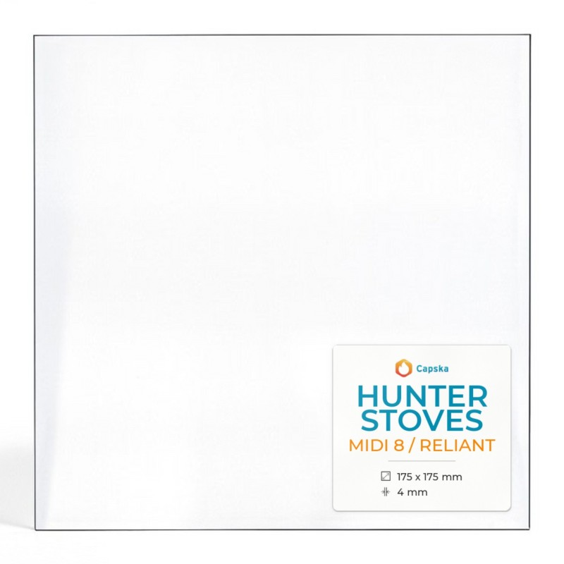 Vitre Hunter MIDI 8 / RELIANT - Verre Rectangle pour poêle à bois