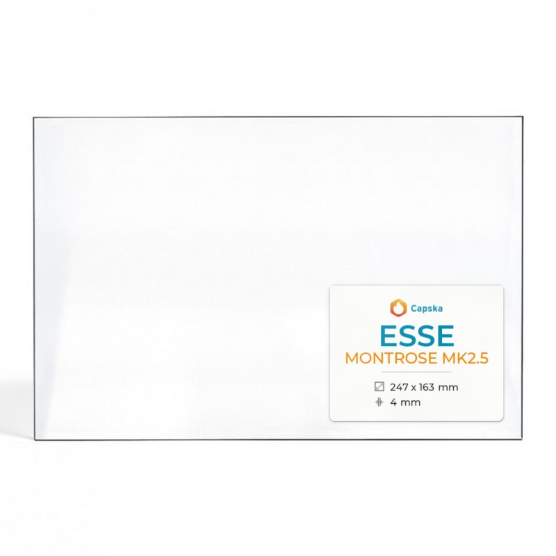 ESSE MONTROSE MK2.5 Glas - Rechteck Kaminglas für Kaminofen