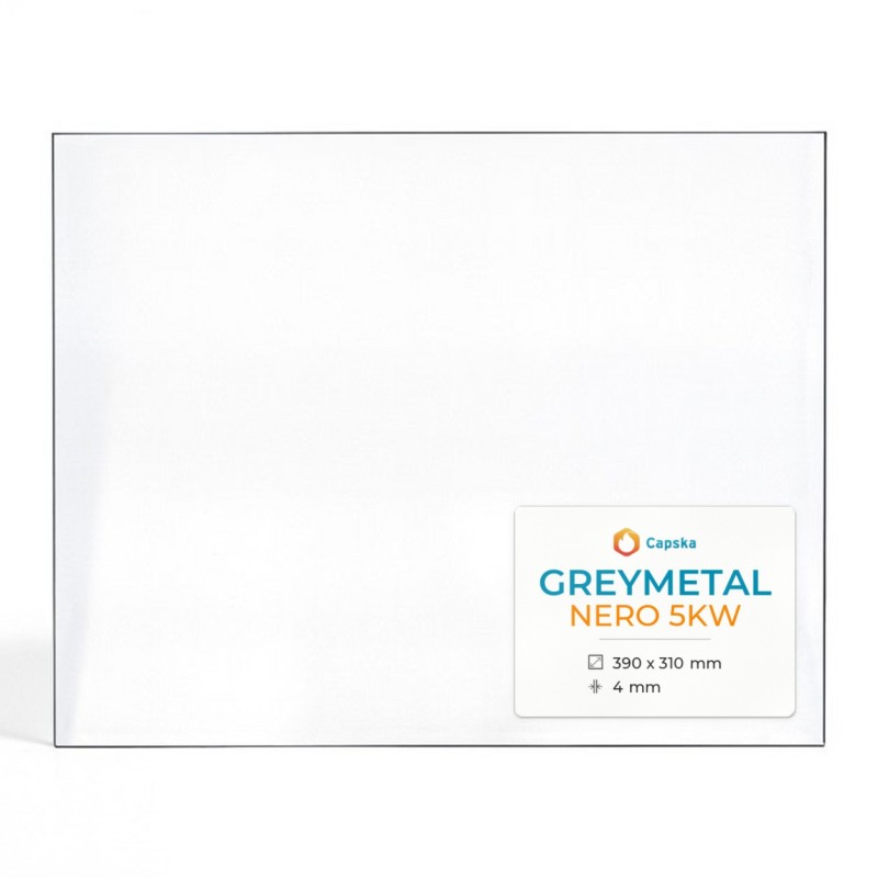 Vitre Greymetal NERO 5KW - Verre Rectangle pour poêle à bois
