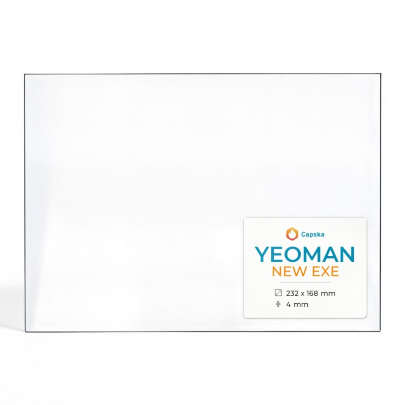 Vitre Yeoman NEW EXE - Verre Rectangle pour poêle à bois