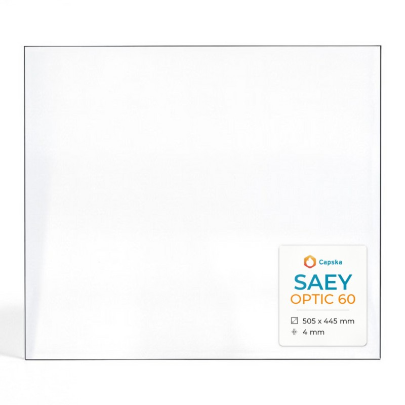 Saey OPTIC 60 Glass Panel - Rectangular for Wood Burning Stove