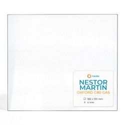 Nestor Martin OXFORD C80 GAS Glas - Rechteck Kaminglas für Kaminofen