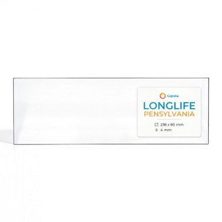 Longlife PENSYLVANIA Glas - Rechteck Kaminglas für Kaminofen