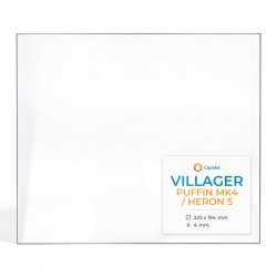 Villager PUFFIN MK4 / HERON 5 Glas - Rechteck Kaminglas für Kaminofen