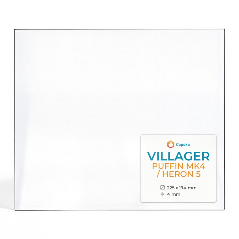 Vitre Villager PUFFIN MK4 / HERON 5 - Verre Rectangle pour poêle à bois