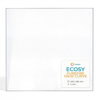 Ecosy PUREFIRE 10KW CURVE Glass - Rectangular Wood Burning Stove Panel