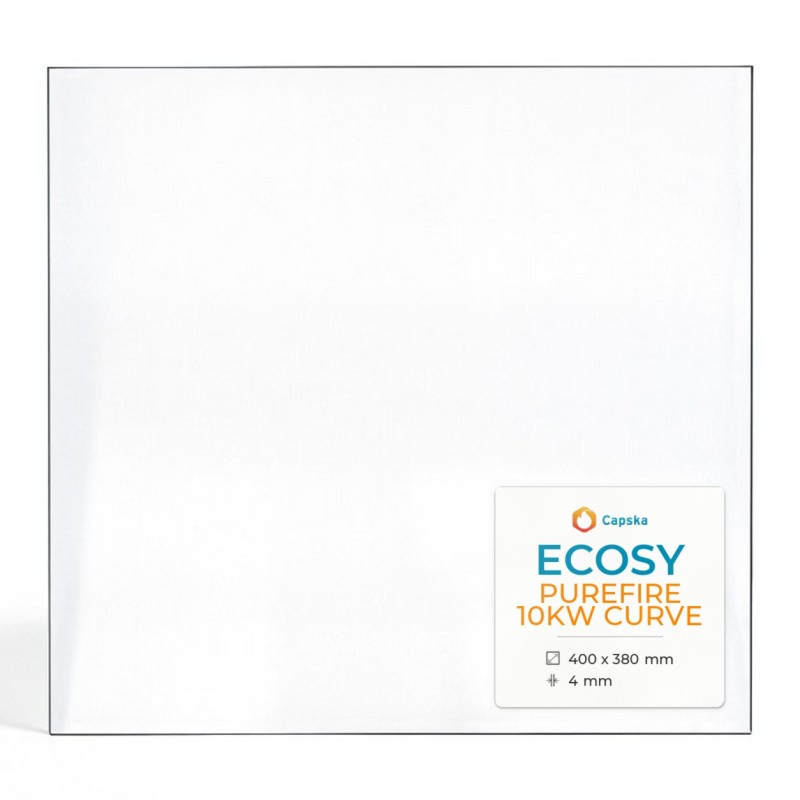 Vetro Ecosy PUREFIRE 10KW CURVE - Vetro Rettangolo per stufa a legna