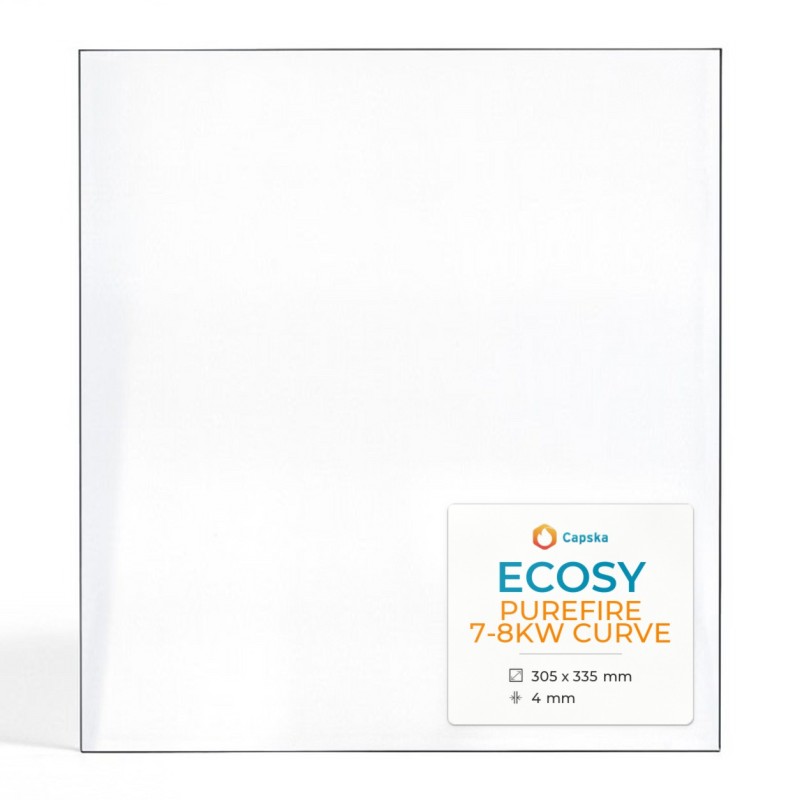 Ecosy PUREFIRE 7-8KW CURVE Glass - Rectangular Panel for Wood Burning Stove