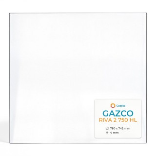 Gazco RIVA 2 750 HL Glas - Rechteck Kaminglas für Kaminofen