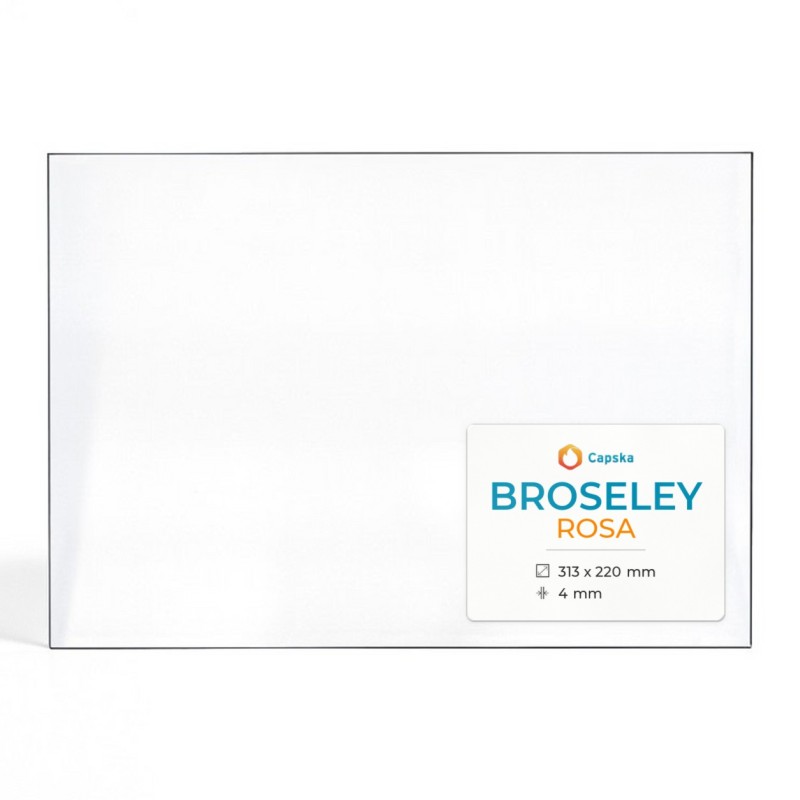 Broseley ROSA Glas - Rechteck Kaminglas für Kaminofen