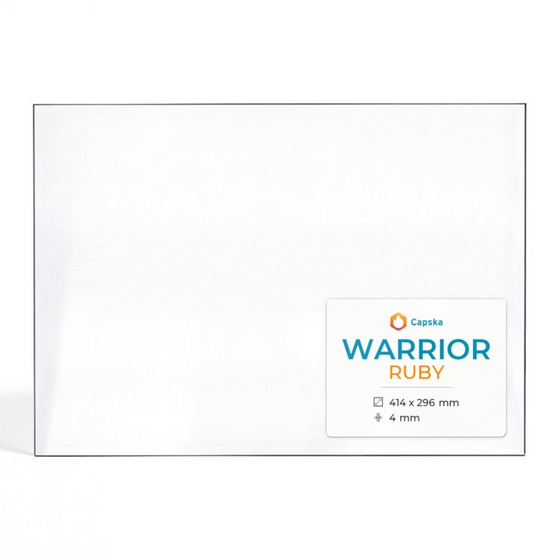 Vetro Warrior RUBY - Vetro Rettangolo per stufa a legna