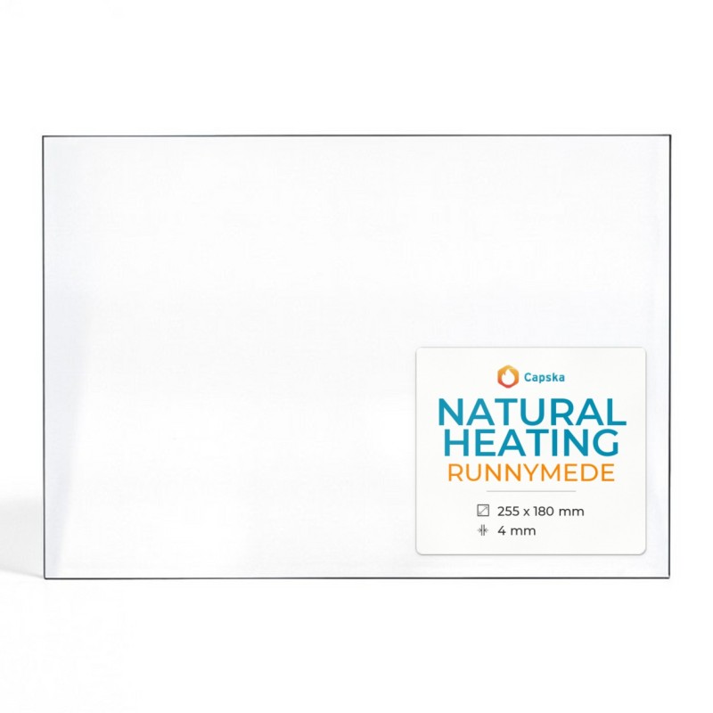 Vitre Natural Heating RUNNYMEDE pour poêle à bois - Verre Rectangle