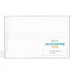 Woodfire RX30 Glass - Rectangular glass panel for wood burning stove