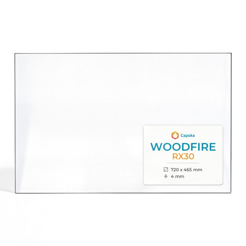 Vitre Woodfire RX30 - Verre Rectangle pour poêle à bois
