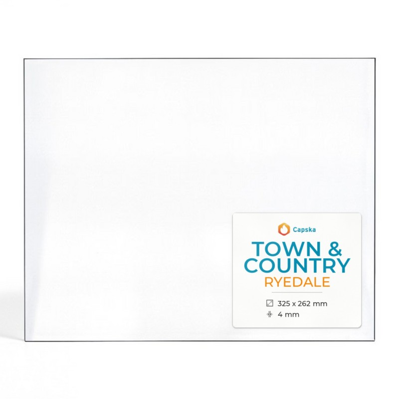 Town & Country RYEDALE Glass - Rectangular Panel for Wood Burning Stove