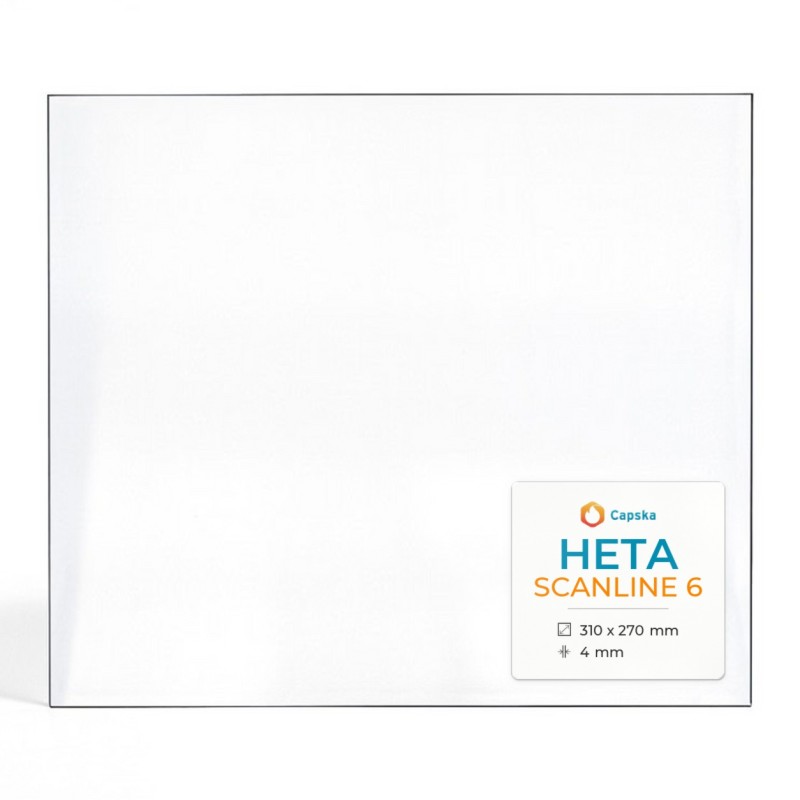 HETA SCANLINE 6 Glass - Rectangular Panel for Wood Burning Stove