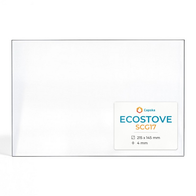Ecostove SCG17 Glas - Rechteck Kaminglas für Kaminofen | Ecostove-zertifiziert
