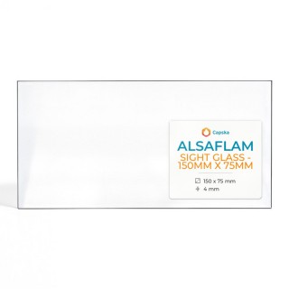 Vitre Alsaflam SIGHT GLASS - 150MM X 75MM - Verre Rectangle pour poêle à bois