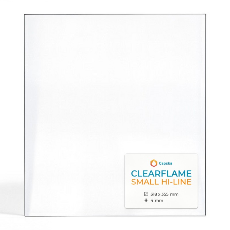 Vitre Clearflame SMALL HI-LINE - Verre Rectangle pour poêle à bois