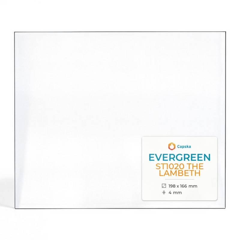 Evergreen ST1020 THE LAMBETH Glas für Kaminofen - Rechteckig