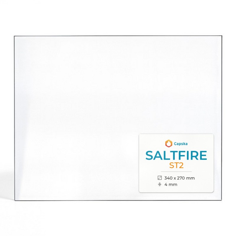 Saltfire ST2 Glass Panel for Wood Burning Stove - Rectangular Shape